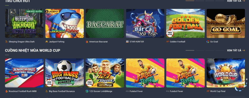 Slot và bắn cá M88